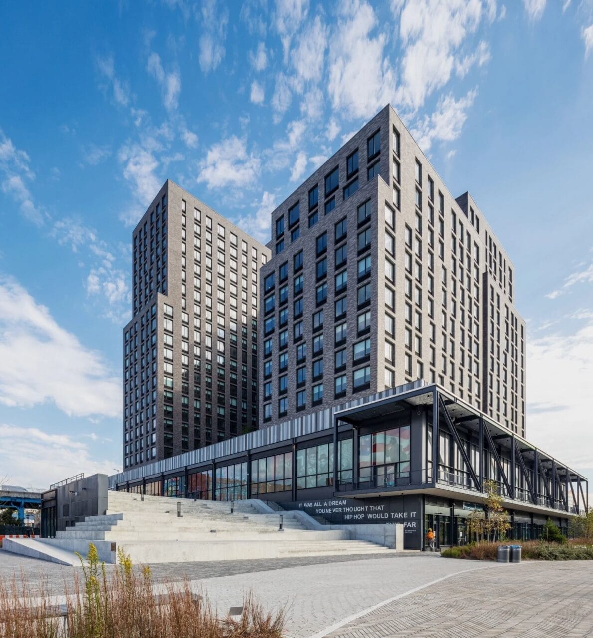 Bronx Point, a transformative 530,000 SF mixed-use development located along the Harlem River waterfront. Project experience from Reza Rahimpour while at a previous firm.
